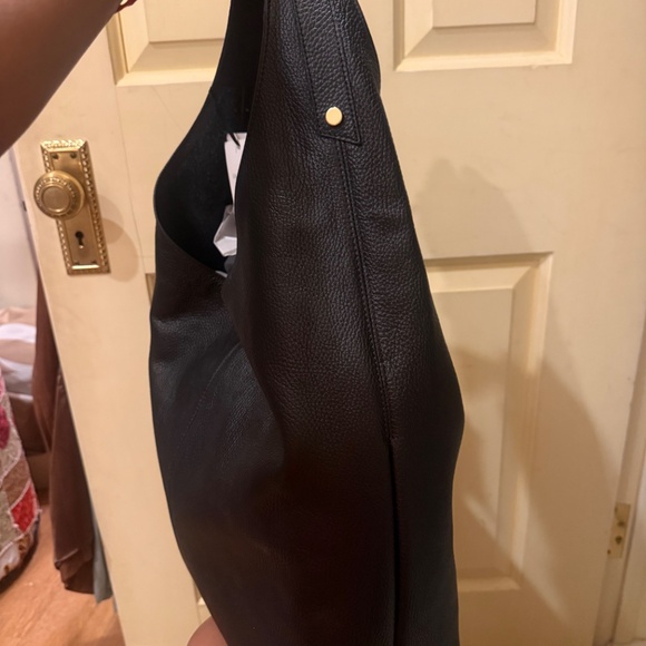 L.K Bennett Soula Leather Slouchy Shoulder Bag Black New With Tags - Picture 3 of 7